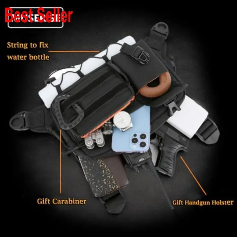Tactical Chest Bag Rig For Running Cycling Sports Polyester